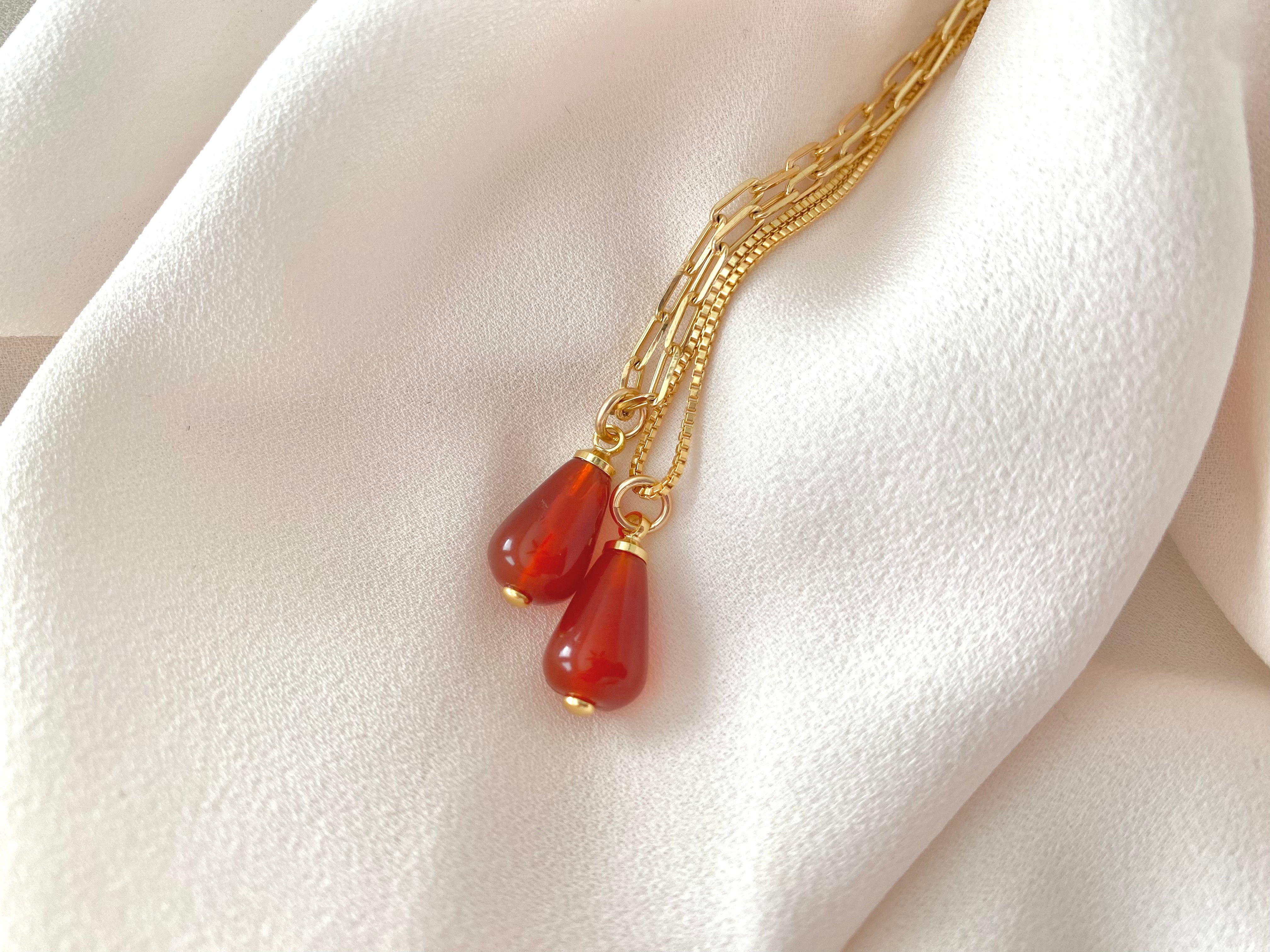 Natural Handmade Crystal Necklace Gold Tone Amethyst, Carnelian | eBay
